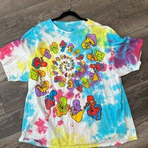 Y2K Vintage Mushroom Trippin XL T Shirt - Tie Dye